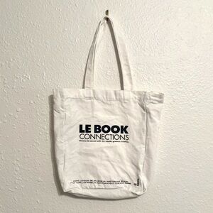 Le Book Connections Creative Canvas White Tote Bag